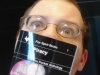Asher sniffing his book